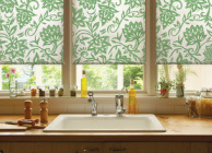 Photo of kitchen window treatments
